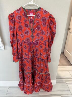 CeliaB Red and Purple Floral Maxi Dress